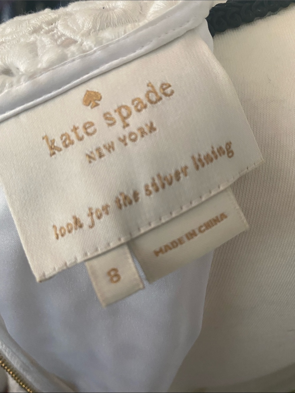 Kate Spade New York size 8 white eyelet dress - Picture 6 of 8